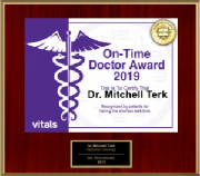 Mitchell Terk, MD: On-Time Physician Award 2019
