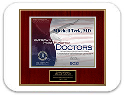 America's Most Honored Doctors - Top 5% 2021 - Mitchell Terk, MD