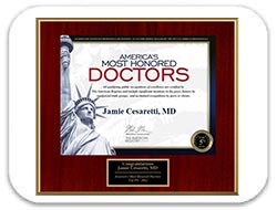 Dr. Jamie Cesaretti Awarded Americas Most Honored Doctors Top 5%  2022