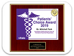 Dr. Mitchell Terk, Awarded Vitals<sup>®</sup> Patients' Choice Award - 2019